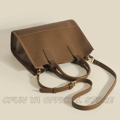CFUN YA Fashion Luxury Women Tote Bag Large PU Leather Female Shoulder Cross Bags Travel Messenger Handbag Sac a Mains Femme