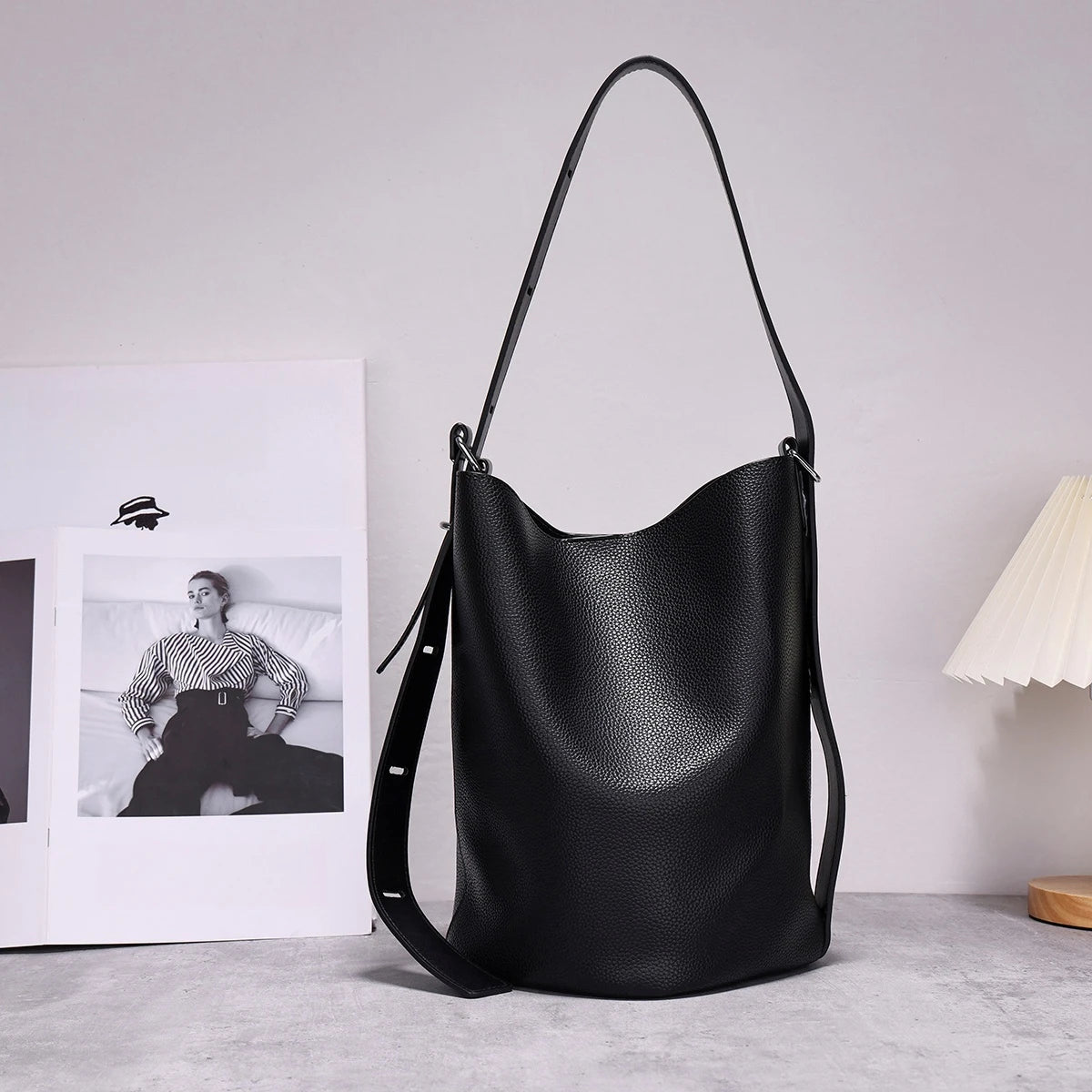 CFUN YA Fashion Luxury Women's Bucket Bag Large Travel Female Handbag Leather Lady Shoulder Cross Messenger Tote Pack Sac New