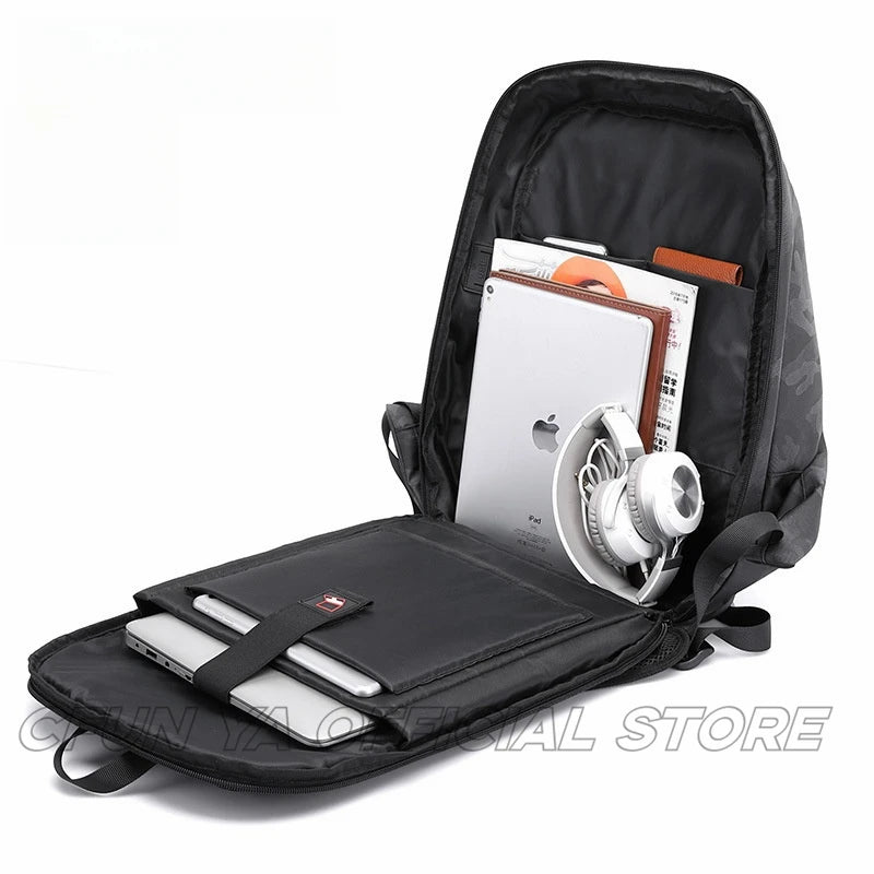 CFUN YA Fashion Men's Bakcpack Oxford Waterproof Male Shoulder Bag USB 15.6 Laptop Backbag Unisex Travel Knapsack Mochila 2024