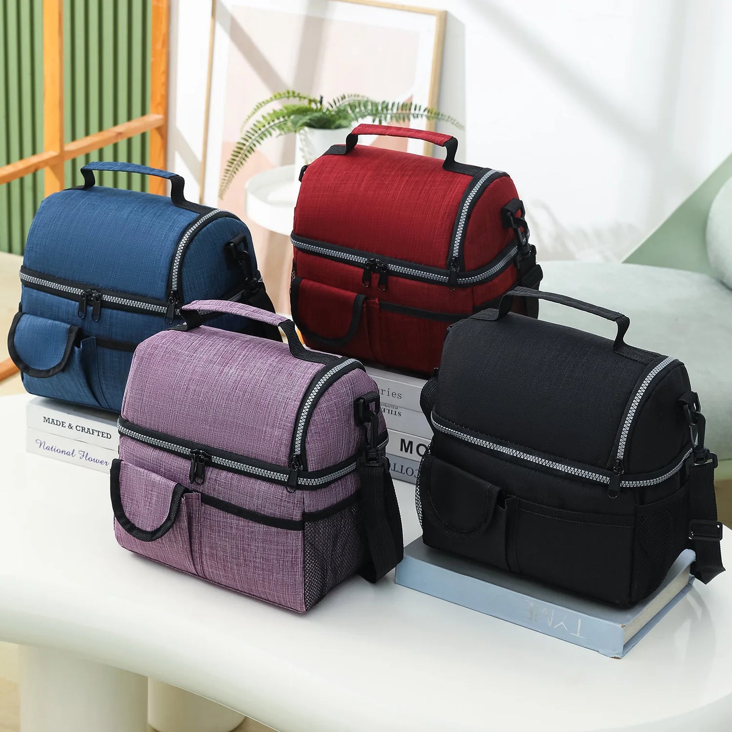 CFUN YA Fashion Multifunction Portable Lunch Bag Men Women Insulation Keep Warm Shouldeer Cross Bag Picnic Dinner Handbag New