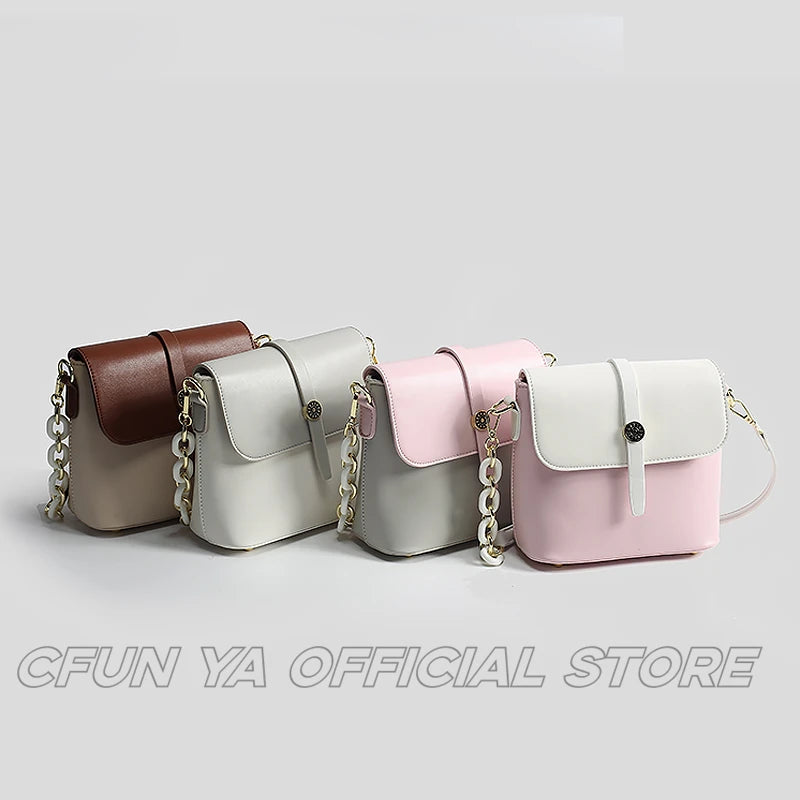 CFUN YA Fashion New 2024 Trend Women Small Bag PU Leather Square Handbag Female Shoulder Top Handle Bag Purse Bolsos Aesthetic