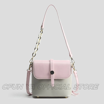 CFUN YA Fashion New 2024 Trend Women Small Bag PU Leather Square Handbag Female Shoulder Top Handle Bag Purse Bolsos Aesthetic
