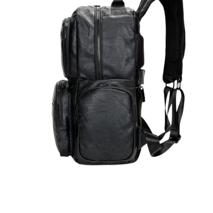 CFUN YA Fashion New Men Leather Backpack Large 15.6 Inch Laptop Bag Pack Male Anti-Theft Back Pack College Boys Schoolbag 2023