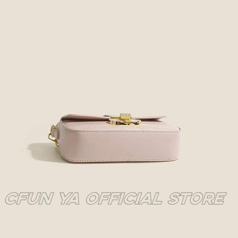CFUN YA Fashion New Small Square Bag High Quality Female One Shoulder Chain Handbag Teen Girls Underarm Bag Phone Purse Bags