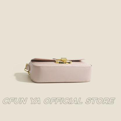 CFUN YA Fashion New Small Square Bag High Quality Female One Shoulder Chain Handbag Teen Girls Underarm Bag Phone Purse Bags