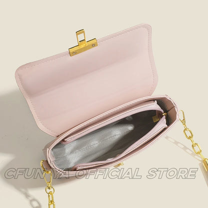 CFUN YA Fashion New Small Square Bag High Quality Female One Shoulder Chain Handbag Teen Girls Underarm Bag Phone Purse Bags