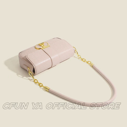 CFUN YA Fashion New Small Square Bag High Quality Female One Shoulder Chain Handbag Teen Girls Underarm Bag Phone Purse Bags