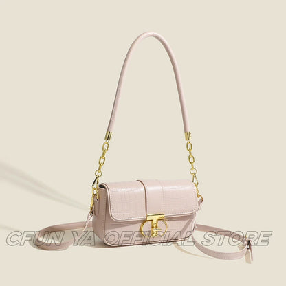 CFUN YA Fashion New Small Square Bag High Quality Female One Shoulder Chain Handbag Teen Girls Underarm Bag Phone Purse Bags