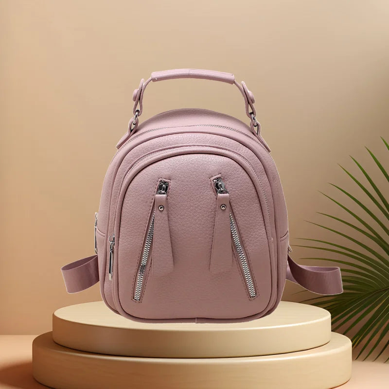 CFUN YA Fashion Small Backpack For Women Pu Leather Mini Travel Female Bagpack Girls Handbag Purse Mochilas Anti-Theft Backpacks