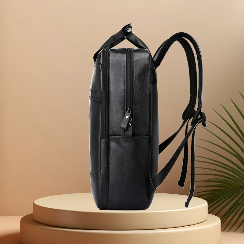 CFUN YA Fashion Students Schoolbag PU Leather Travel Bagpack Men Women Business Backpack Teen Boys Girls Bag Pack Mochila New