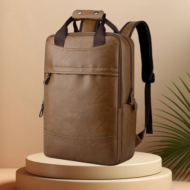 CFUN YA Fashion Students Schoolbag PU Leather Travel Bagpack Men Women Business Backpack Teen Boys Girls Bag Pack Mochila New