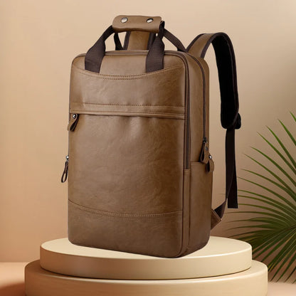 CFUN YA Fashion Students Schoolbag PU Leather Travel Bagpack Men Women Business Backpack Teen Boys Girls Bag Pack Mochila New