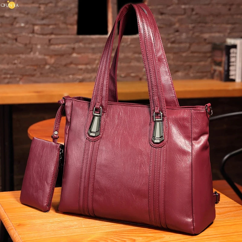 CFUN YA Fashion Trend 2023 Women Bag PU Leather Female Handbag Large Capacity Ladies Messenger Tote Bag Sac a Main Femme Bolsas