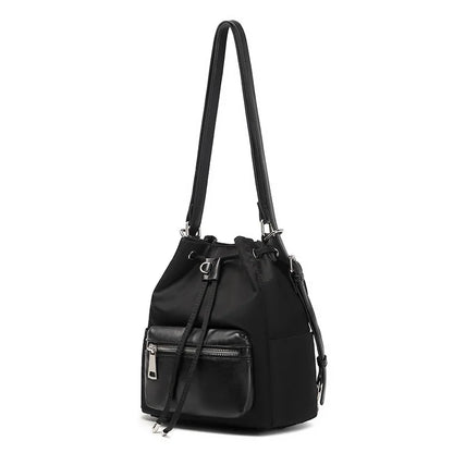 CFUN YA Fashion Trend Black Women's Backpack Korean Female Shoulder Cross Bag Multifunction Ladies Bucket Bag Travel Bagpack
