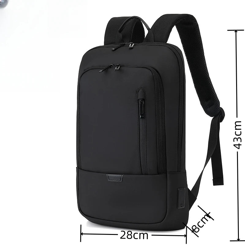CFUN YA Fashion Trend Business Backpack Men 15.6 Computer Bag Thin Lighweight Travel Bagpack College Students Schoolbag Mochilas