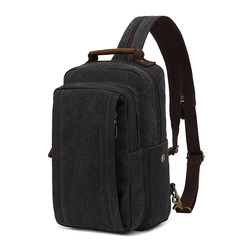 CFUN YA Fashion Trend Canvas Chest Bag For Men Outdoor Sports Climbing Backpack Hiking Shoulder Crossbody Bag Pack Mochilas 2024