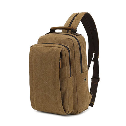 CFUN YA Fashion Trend Canvas Chest Bag For Men Outdoor Sports Climbing Backpack Hiking Shoulder Crossbody Bag Pack Mochilas 2024