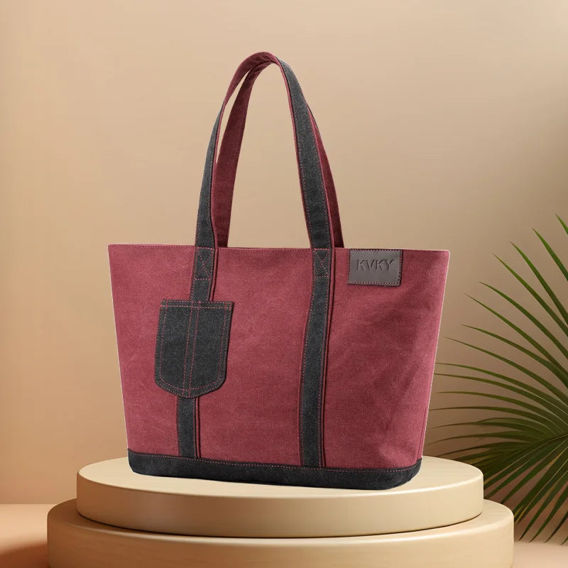 CFUN YA Fashion Trend Canvas Tote Bag For Women Large Capacity Female Shoulder Messenger Pack Travel Lady Handbag Shopping Bags