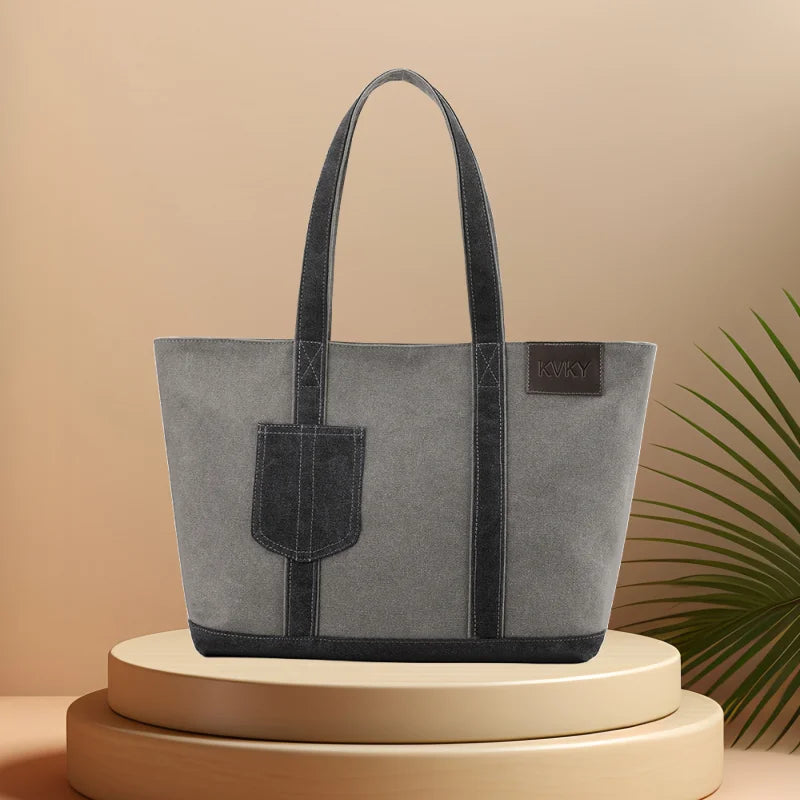 CFUN YA Fashion Trend Canvas Tote Bag For Women Large Capacity Female Shoulder Messenger Pack Travel Lady Handbag Shopping Bags
