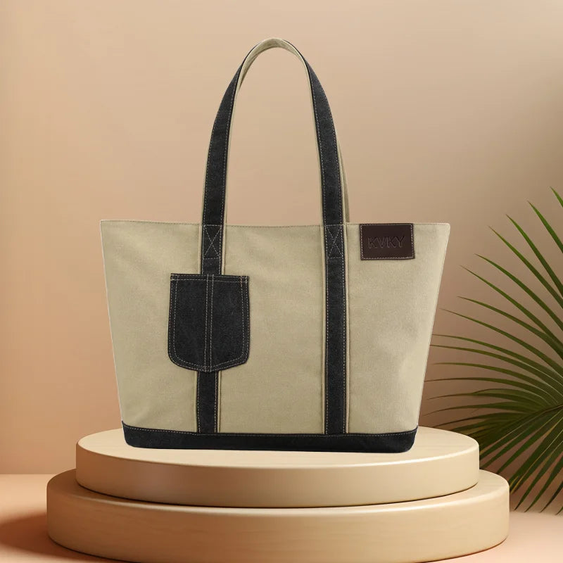 CFUN YA Fashion Trend Canvas Tote Bag For Women Large Capacity Female Shoulder Messenger Pack Travel Lady Handbag Shopping Bags