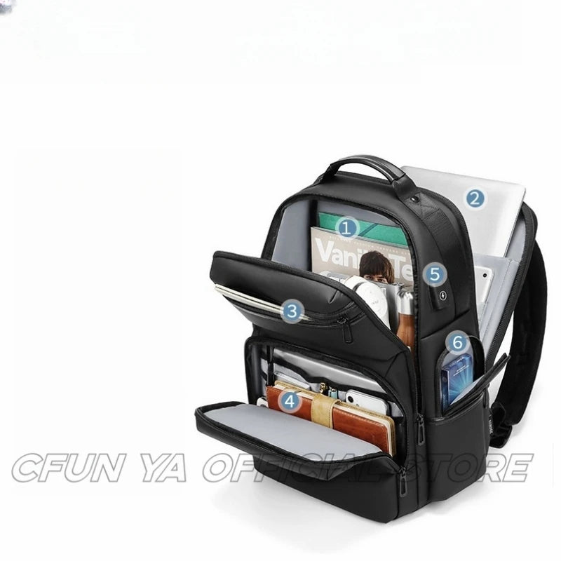 CFUN YA Fashion Trend Luxury Business Backpack Men Women 15.6 Inch Laptop Backpacks Oxford Travel Knapsack Students Schoolbag