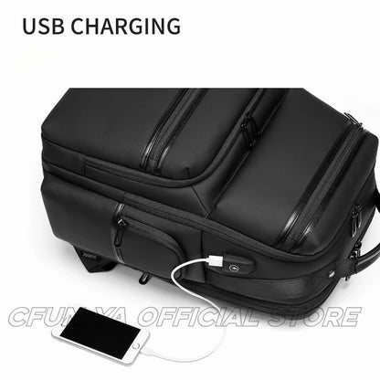CFUN YA Fashion Trend Luxury Business Backpack Men Women 15.6 Inch Laptop Backpacks Oxford Travel Knapsack Students Schoolbag