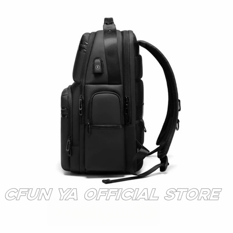 CFUN YA Fashion Trend Luxury Business Backpack Men Women 15.6 Inch Laptop Backpacks Oxford Travel Knapsack Students Schoolbag