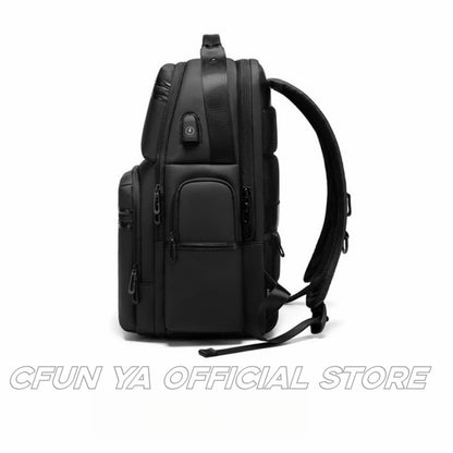CFUN YA Fashion Trend Luxury Business Backpack Men Women 15.6 Inch Laptop Backpacks Oxford Travel Knapsack Students Schoolbag