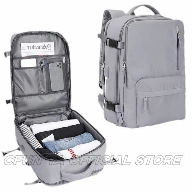 CFUN YA Fashion Trend Luxury Business Backpack USB Charging Travel Bagpack 16 Laptop Women Men Back Pack Students Schoolbag 2024