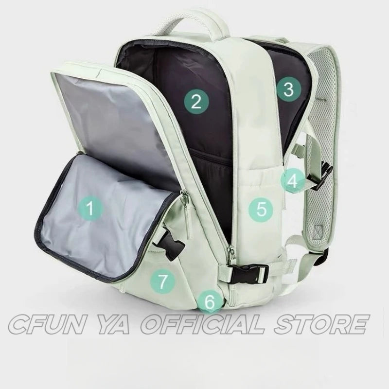 CFUN YA Fashion Trend Luxury Business Backpack USB Charging Travel Bagpack 16 Laptop Women Men Back Pack Students Schoolbag 2024