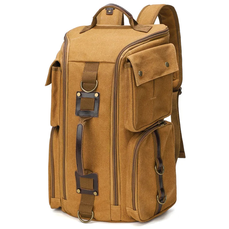CFUN YA Fashion Trend Luxury Canvas Backpack For Men Women 15.6 Inch Laptop Bag Pack Outdoor Handbag Climbing Rucksack Mochilas