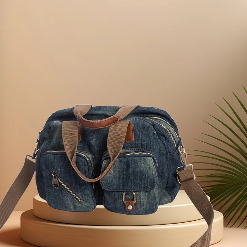 CFUN YA Fashion Trend Luxury Demin Handbag For Women Large Capacity Female Shoulder Cross Bag Travel Tote Pack Top Handle Bags