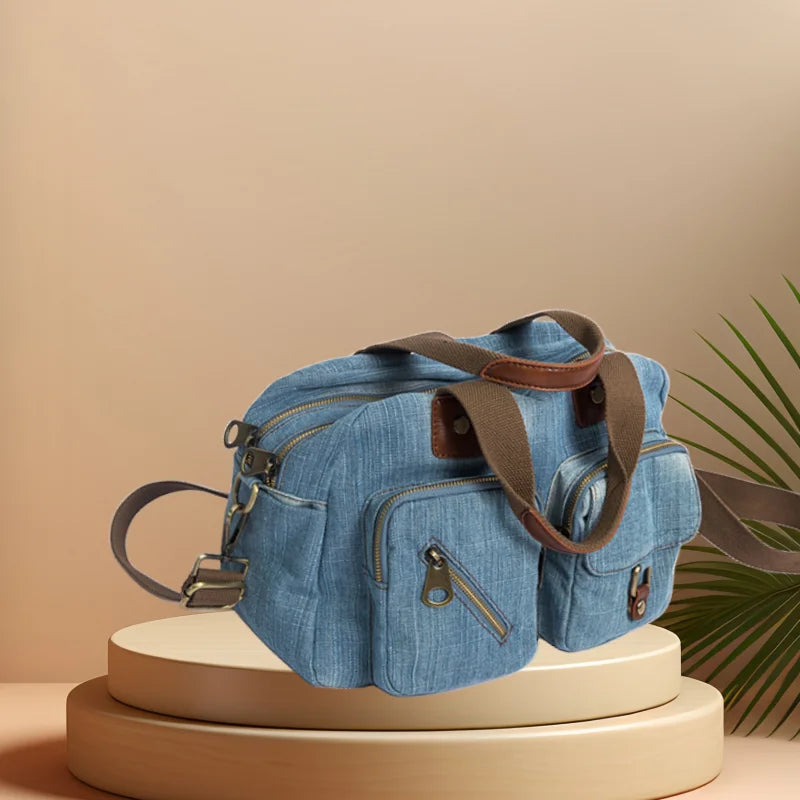 CFUN YA Fashion Trend Luxury Demin Handbag For Women Large Capacity Female Shoulder Cross Bag Travel Tote Pack Top Handle Bags