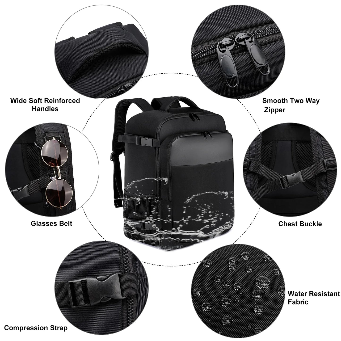 CFUN YA Fashion Trend Luxury Men's Backpack 14 15.6 Laptop Bagpack Waterproof Travel Backbag College Student Schoobag Mochila