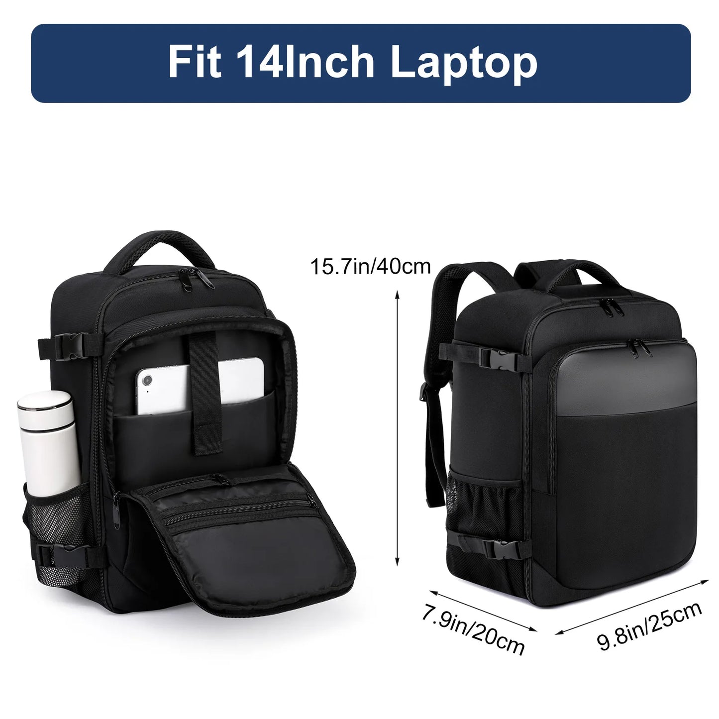 CFUN YA Fashion Trend Luxury Men's Backpack 14 15.6 Laptop Bagpack Waterproof Travel Backbag College Student Schoobag Mochila