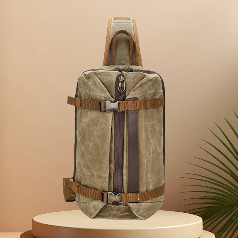 CFUN YA Fashion Trend Luxury Men's Chest Bag Canvas Sling Shoulder Bag Male Cross Bagpack Outdoor Backbag 크로스백 남성 Bolso Hombre