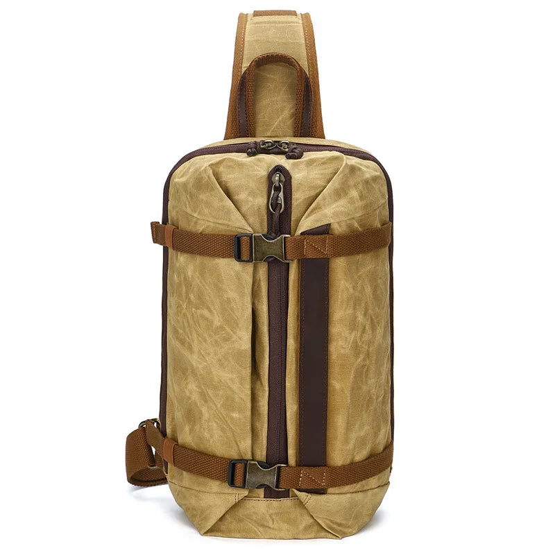 CFUN YA Fashion Trend Luxury Men's Chest Bag Canvas Sling Shoulder Bag Male Cross Bagpack Outdoor Backbag 크로스백 남성 Bolso Hombre