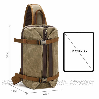 CFUN YA Fashion Trend Luxury Men's Chest Bag Canvas Sling Shoulder Bag Male Cross Bagpack Outdoor Backbag 크로스백 남성 Bolso Hombre