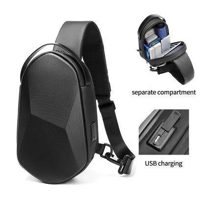 CFUN YA Fashion Trend Luxury Men's Chest Bag Multi-Functional Hardshell Motorcycle Backpack Outdoor Male Shoulder Crossbody Bags