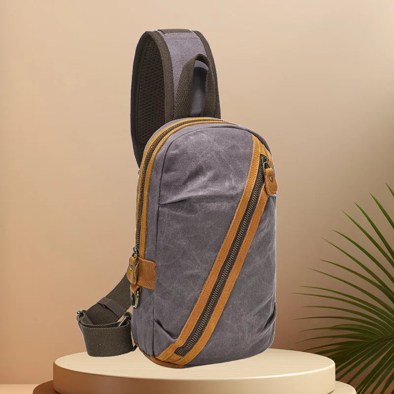 CFUN YA Fashion Trend Luxury Men's Cross Chest Bag Canvas Shoulder Bags Outdoor Climbing Backpack Male Sling Bag Sacoche Homme