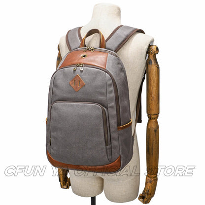 CFUN YA Fashion Trend Luxury Outdoor Backpack For Men Women Large 16 Inch Laptop Bag Pack Male Climbing Knapsack Canvas Backbag
