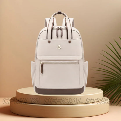CFUN YA Fashion Trend Luxury Women Backpack 14 15.6 Laptop Bag Computer Bagpack Student Schoolbag Travel Rucksack Female Bag