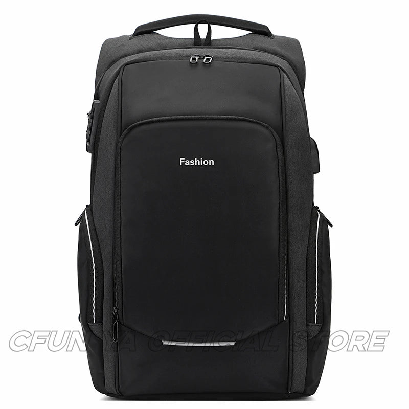 CFUN YA Fashion Trend Men Backpack Anti-Theft Password Travel Backpacking Notebook Bag Pack College Students Schoolbag Tactial