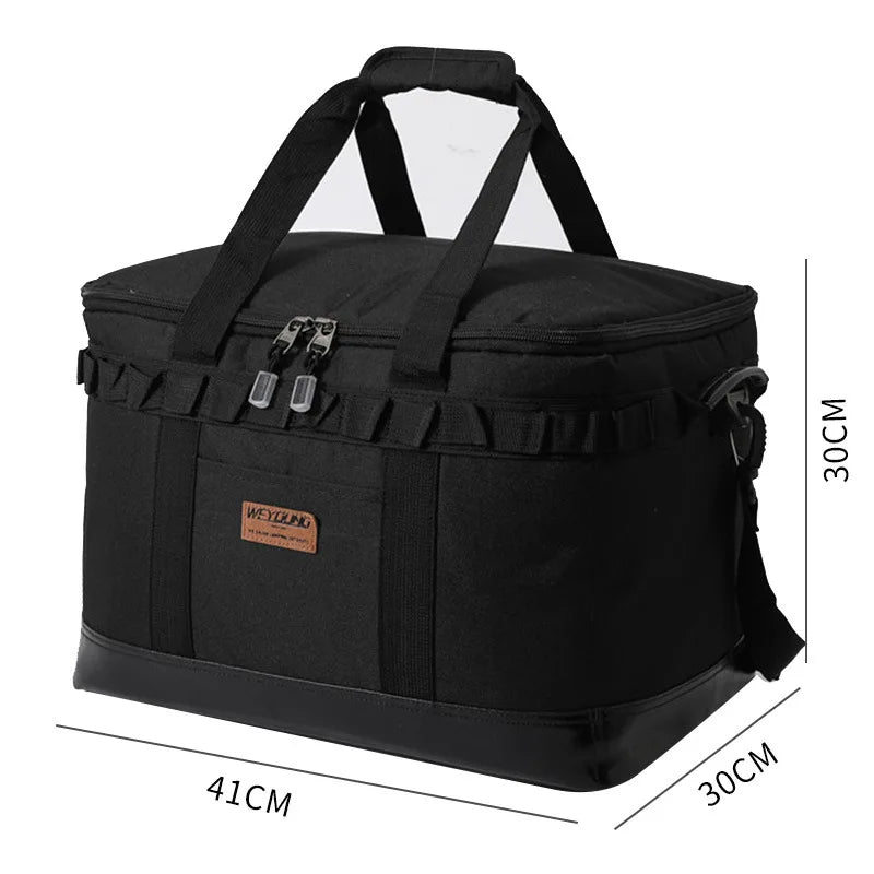 CFUN YA Fashion Trend Outdoor Camping Bag Large Capacity Car Barbecue Storage Box Women Men Pinnic Shoulder Cross Bag