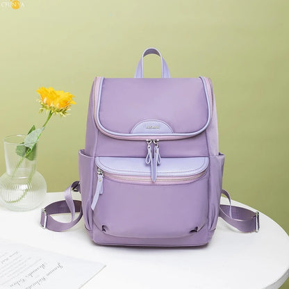 CFUN YA Fashion Trend Purple Women Backpack Summer Travel Female Shoulder Bag Students Schoolbag Lady Bagpack Mom's Bag Mochila