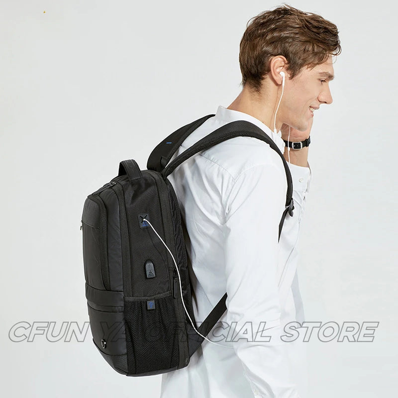 CFUN YA Fashion Trend Students Backpack For Men Women 15.6 Computer Backpacks USB Travel Knapsack Unisex Back Bag Mochilas Sac