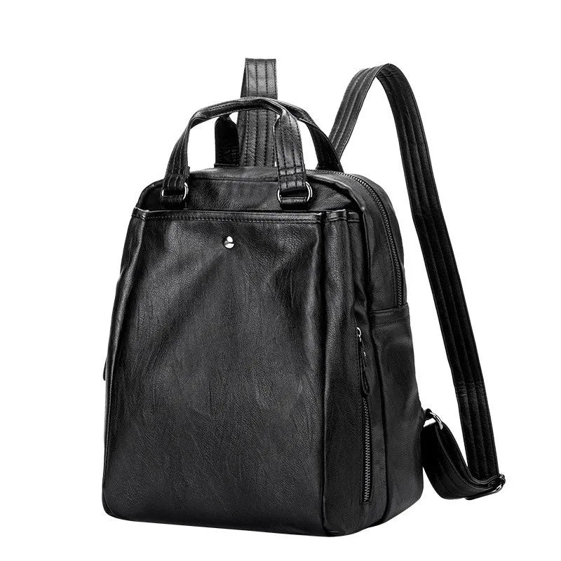 CFUN YA Fashion Trend Women Backpack Soft Leather Anti-Theft Bagpack Female Travel Backbag College Students Schoolbag Mochila