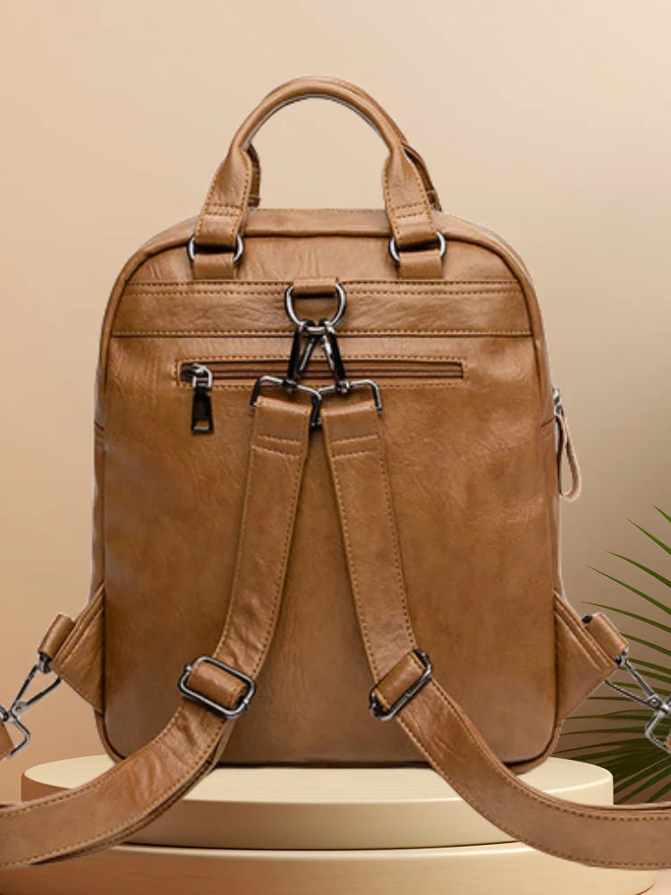 CFUN YA Fashion Trend Women Backpack Soft Leather Anti-Theft Bagpack Female Travel Backbag College Students Schoolbag Mochila