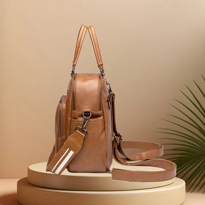 CFUN YA Fashion Trend Women Handbag PU Leather Female Travel Backpack Anti-Theft Bagpack College Student Schoobag Shoulder Bags