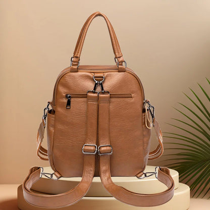 CFUN YA Fashion Trend Women Handbag PU Leather Female Travel Backpack Anti-Theft Bagpack College Student Schoobag Shoulder Bags